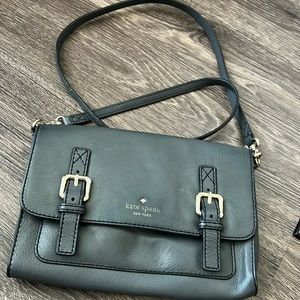 Grey leather Kate spade crossbody bag! Loved well!